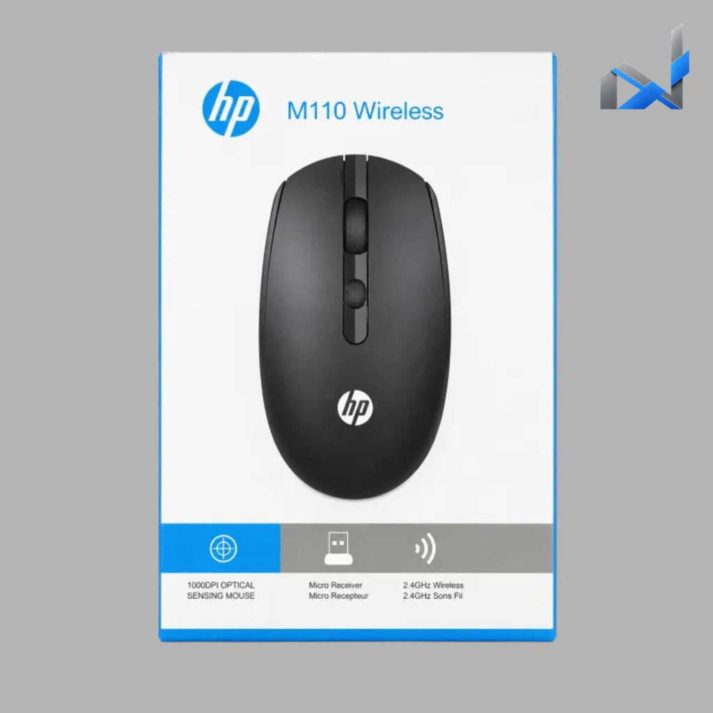 HP M110 Wireless Mouse – 2.4GHz Wireless Optical Mouse with USB Micro Receiver