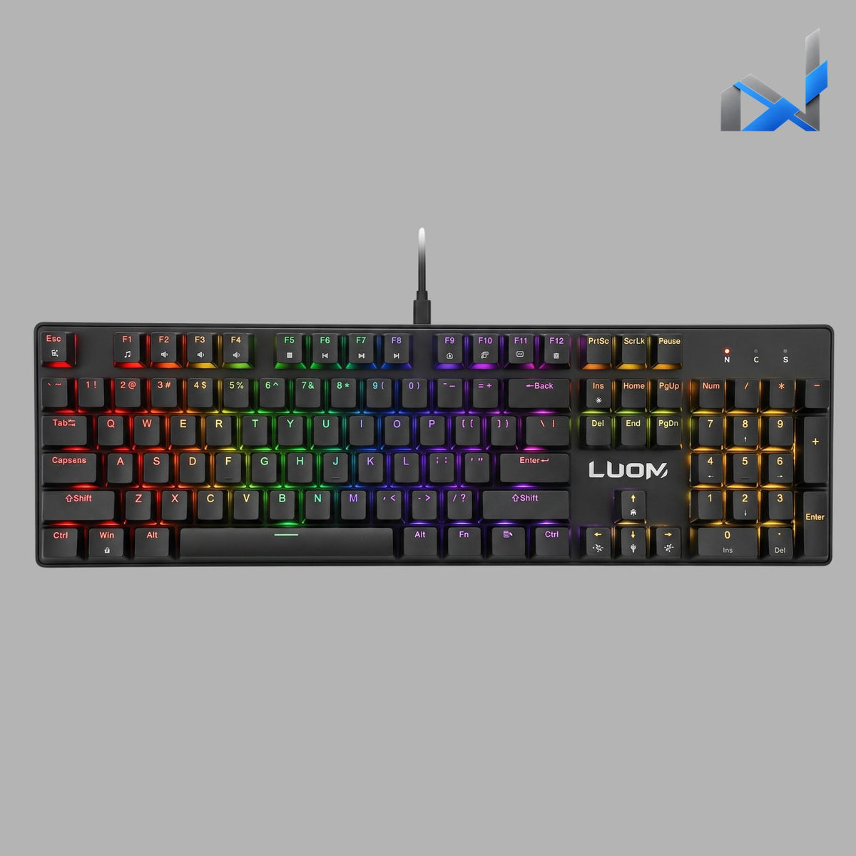 LUOM LM1104 Mechanical Gaming Keyboard – 104 Keys RGB Backlit Wired Keyboard