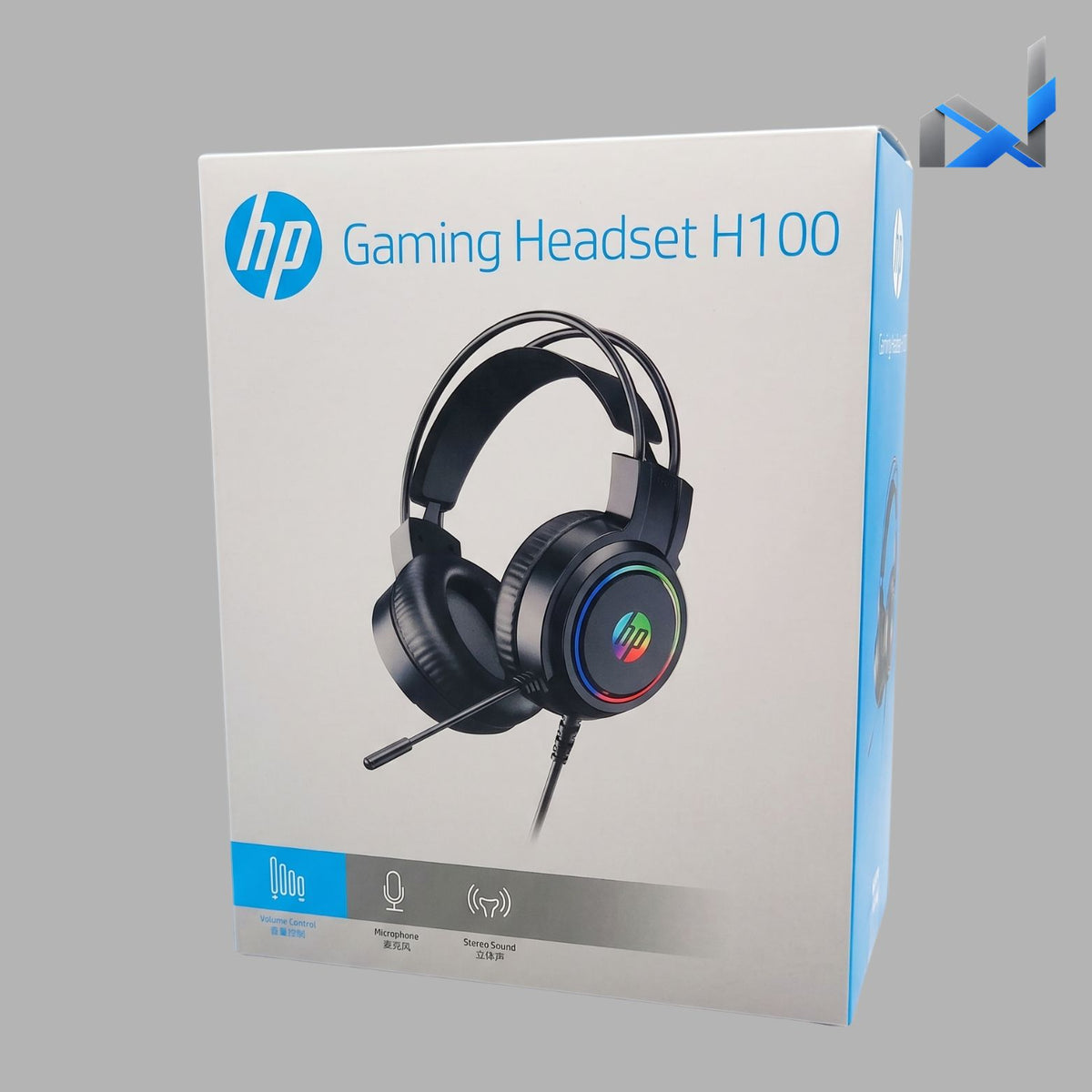 HP H100 Gaming Headset with Microphone, RGB Lighting & Stereo Sound