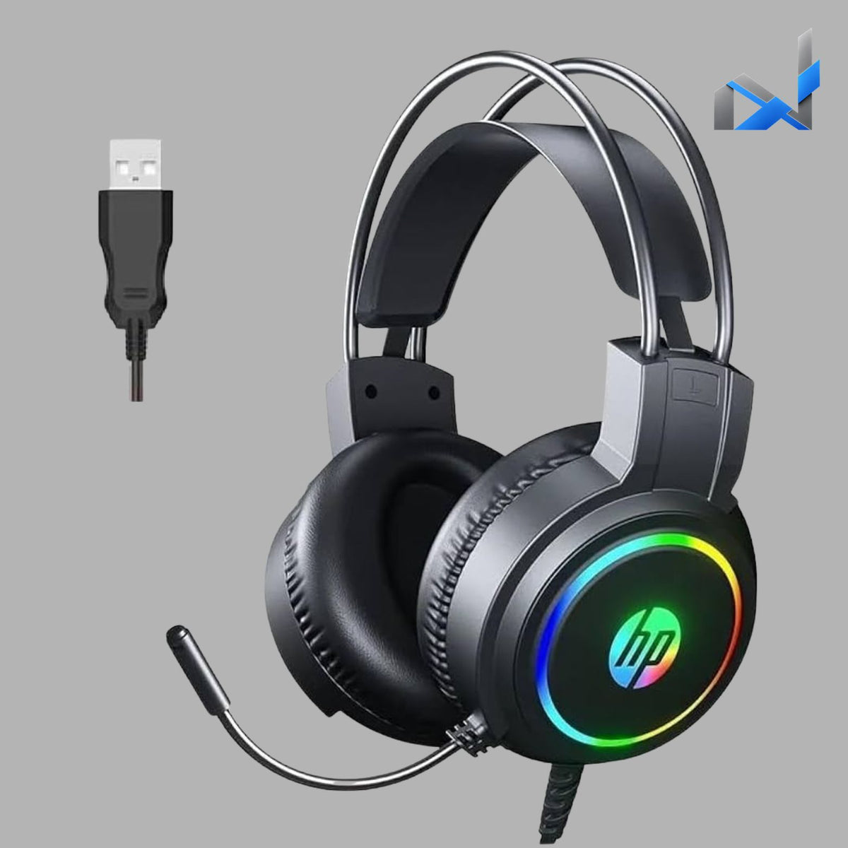 HP H100 Gaming Headset with Microphone, RGB Lighting & Stereo Sound