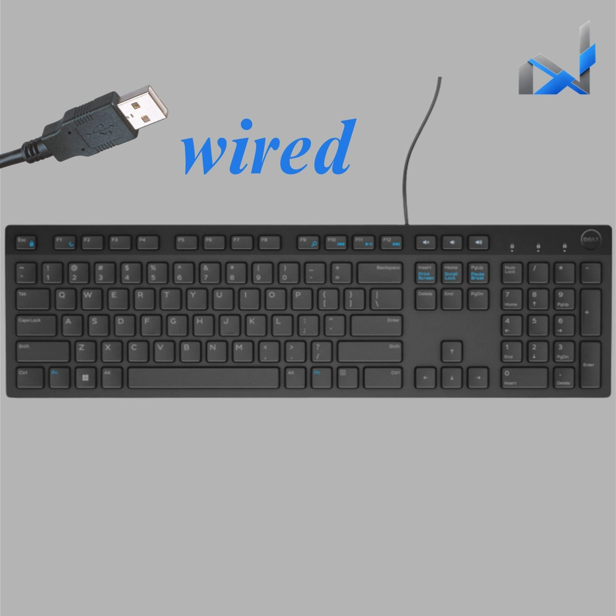 Dell KB216 Wired USB Keyboard – Full Size Multimedia Keyboard
