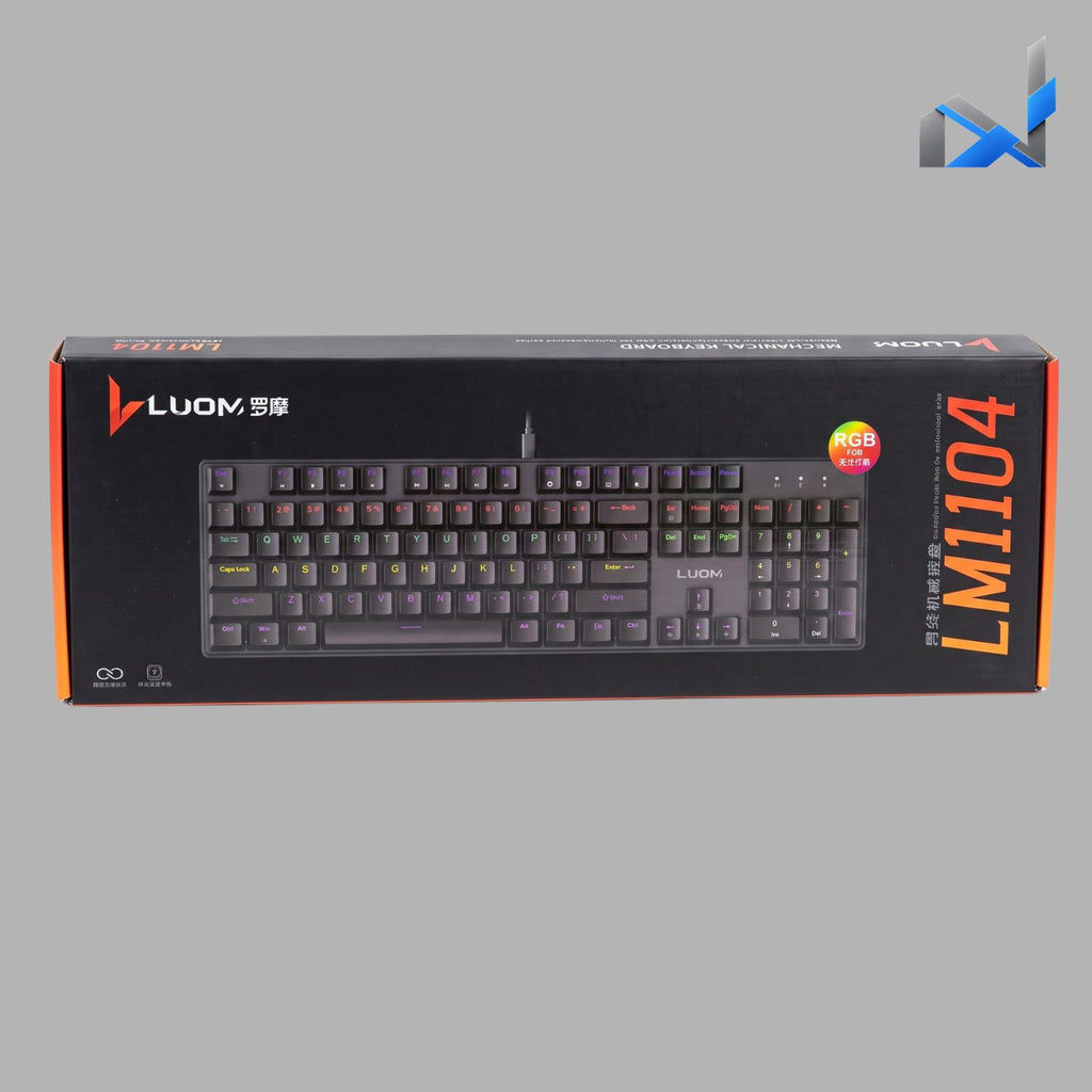 LUOM LM1104 Mechanical Gaming Keyboard – 104 Keys RGB Backlit Wired Keyboard
